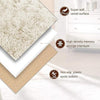 Fluffy Shaggy Cream Area Rugs for Bedroom and Lounge - Super Soft Non Slip Wash