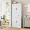 Kitchen Storage Cupboard White 181cm Sideboard Cabinet Doors Drawer Tall Unit