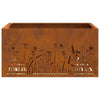 Fire Pit Square 60x60x30 cm Weathering Steel
