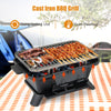 Japanese Tabletop Camping BBQ Grill with Grill Grate Lifter-Black