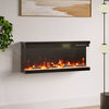 LED Fireplace Media Wall Fire Wall Mounted / Standing Electric Heater 40-100in