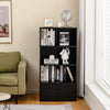 4 -tier Wooden Bookcase Storage Rack Open Display Shelf w/ 1 Drawer Black