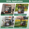 Sports Equipment Storage Rack w/ Universal Wheels-Black