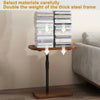 C Shaped Brown Side Table For Couch Adjustable Height Bedroom Coffee End Table