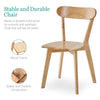 4pcs Mid Century Solid Wood Curved Backrest Dining Chairs Dining Room Kitchen