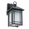Wall-Mounted Lamp Outdoor Home Garden Path Light with Dusk to Dawn Sensor Black