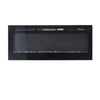 Mirrored Electric 50'' Wall Mounted Fireplace Inset Into Fire 12 Color LED Glass