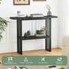Faux Marble Sofa Table 2-tier Console Table Entryway Table-Black