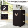 2-Tier Cat House Indoor Pet Crate Litter Box Enclosure Side Storage Cabinet