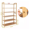 6 Tier Wooden Shoe Rack Tall Storage Shelf Cabinet Footwear Stand Organiser Home