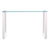 Tempered Glass Console Table Stainless Steel Chrome Legs Living Room Furniture