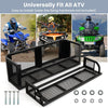 ATV Rear Drop Basket Universal Cargo Basket Heavy-Duty Metal Luggage Cargo Rack