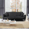 Modern Fabric Sofa Bed 3 Seater Click Clack Living Room Recliner Couch Sofa Grey