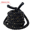 2025New 38mm Battle Ropes 15m, Heavy Duty w/Protective Cover, for Home/Gym