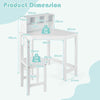 Children Corner Desk & Chair Set Kids Writing Table with Chair