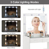 Dressing Table with LED Lighted Mirror 5 Dressers Desk Table And Stool