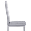 Set of 4 Dining Chairs Padded Seat High Back Metal Legs Modern Home Fkyeefmegnui
