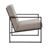 Dusk Rae Taupe Velvet & Black Iron Accent Chair RRP £119