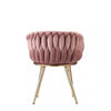Velvet Dining Chair with Door Knocker Ring Windsor Dressing Room Chair 1/2/4/6