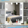 Makeup Dressing Table Set 10 LED Lighted Mirror Vanity Desk w/ Stool 3 Drawers