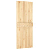 Sliding Door with Hardware Set 80x210 Solid Wood Pine I0R7