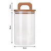 1000ml Glass Storage Jars with Bamboo Lids Airtight Kitchen Storage Jar Pot