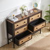 6 Drawer Fabric Dresser Living Room Bedroom Chest Of Drawers Storage Cupboard