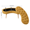 Chenille Upholstered Storage Bench Ottoman Button Bed End Bench Hall Window Seat