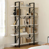 5-Tier Freestanding Bookshelf, Modern Open Display Storage Rack, White