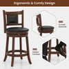 2x Swivel Bar Stool Upholstered Counter Height Bar Stool w/Curved Backrest 65CM