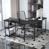 L-Shaped Computer Desk Gaming Desk Table Workstation Executive Desk Black
