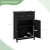 Bathroom Storage Cabinet Free Standing Bathroom Cabinet-Black