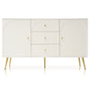 SIDEBOARD WITH 2 DOORS 3 DRAWERS BUFFET STORAGE CABINET CUPBOARD TV UNIT WHITE