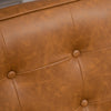 2 Pack Accent Chair PU Leather Armchair for Living Room Brown