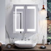 LED Bathroom Mirror Cabinet with Lights Infrared Sensor Switch Shelf 600 x 700mm