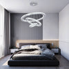 K9 Crystal 3-Rings Chandelier LED Lamp Pendant Lights Ceiling Light cool white