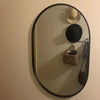 Oval Industrial Vanity Wall Makeup Mirror Framed Living Room Bathroom Decor