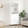 Lechnical Highboard White 69.5x34x180 Engineered Wood,Highboard with Ample R3E4
