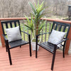 Patio Chairs Set of 4 Outdoor Dining Chairs Stackable Armchairs for Garden Yard