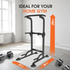 Power Tower Pull Up Dip Station Adjustable Home Gym Strength Training Fitness