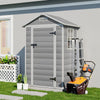 4x3 FT Plastic Outdoor Garden Storage Shed Bike Tools Bin Shed Lockable House