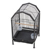 Mobile Metal Bird Cage Open Play Top Parrot Cage Budgie Cage with Perch Feeders