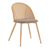 Dusk Phoebe Sand Velvet & Natural Set of 2 Dining Chairs RRP £111