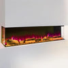 70in Electric Fireplace Panoramic Media Wood 12 Flame Standing Insert LED Stove