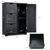 Bathroom Floor Cabinet Storage Cupboard Organizer W/Adjustable Shelf & 3 Drawers