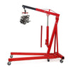 Red Mobile 1 Ton Folding Hydraulic Engine Mechanics Crane Hoist Lift Jack Stand