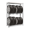 180CM Tire Rack Storage Tire Garage Storage Utility Rack w/Adjustable Shelves