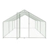 Walk In Chicken Run Galvanized Chicken Coop Hen House w/ Galvanized Frame & Lock