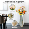 68cm Tall Floor Vase Sparkle Diamond Crushed Crystal Silver Mirrored Floor Vase