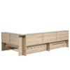 WOODEN STORAGE BED FRAME WITH SLATS AND SHELVES 3FT SINGLE FOR KIDS, TEENAGERS